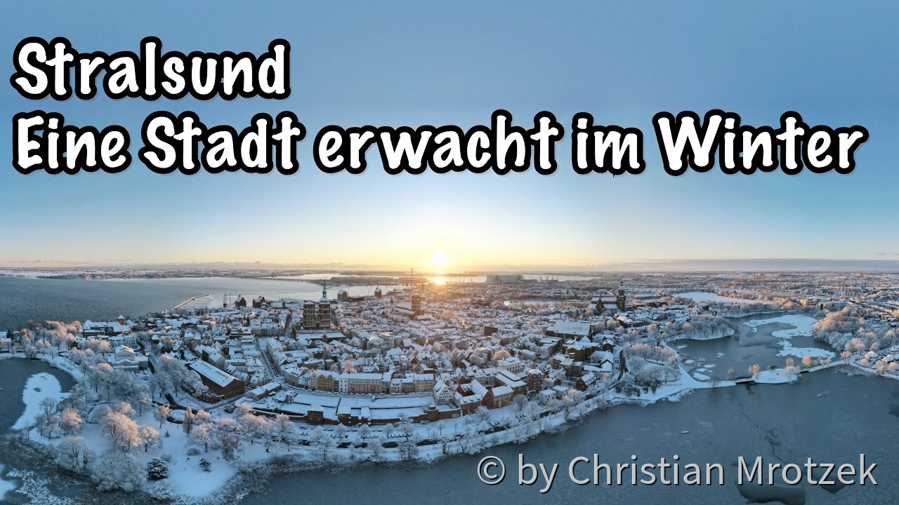 Stralsund erwacht im Winter | Sonnenaufgang | DJI