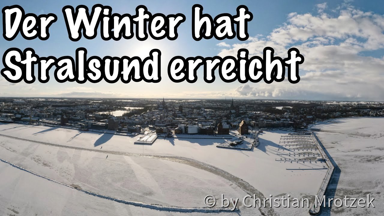 Der Sund im Eis | Stralsund im Winter 2021 | DJI