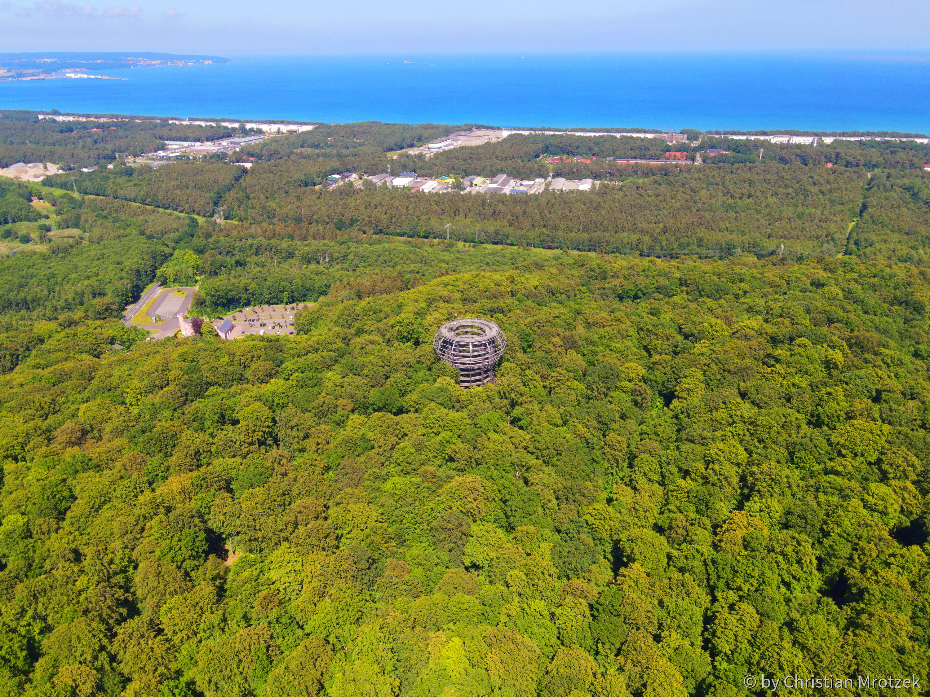 Baumwipfelpfad Prora aus der Vogelperspektive