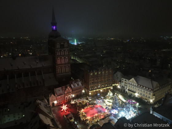 Weihnachtsmarkt Stralsund bei Nacht | Alter Markt