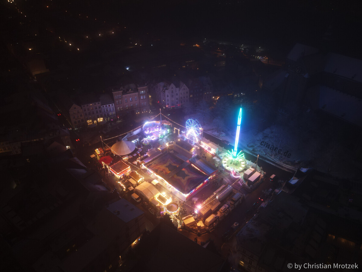 Weihnachtsmarkt Stralsund bei Nacht | Neuer Markt