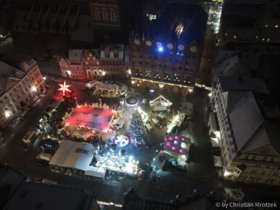 Weihnachtsmarkt Stralsund bei Nacht | Alter Markt