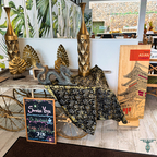 Eingangsbereich Restaurant mit Aufsteller