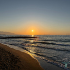 Sonnenuntergang über dem Strand