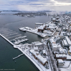 Hafen und Hafeninsel im Winter (Dezember 2022) | Stralsund