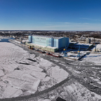 Volkswerft Stralsund im Winterpanorama