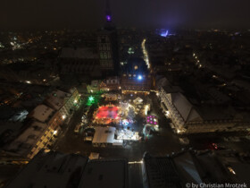 Weihnachtsmarkt Stralsund bei Nacht | Alter Markt