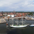 Gorch Fock zurück im Stralsunder Hafen (2024)